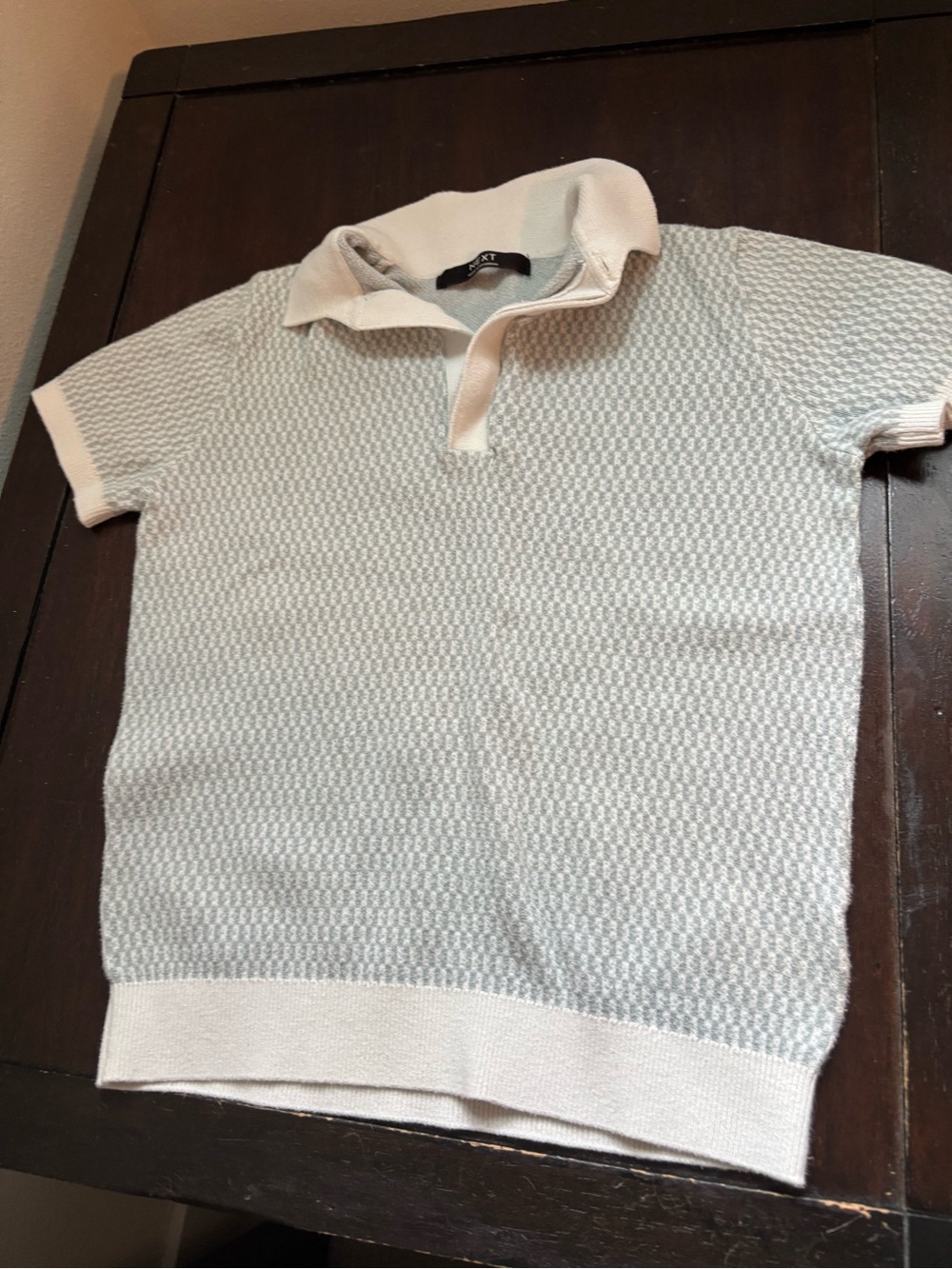 next Light blue & white Knit Polo - Kids